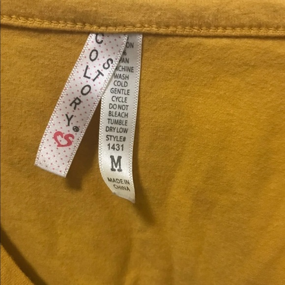 Mustard colored LONG SLEEVE NWOT small - Picture 3 of 5